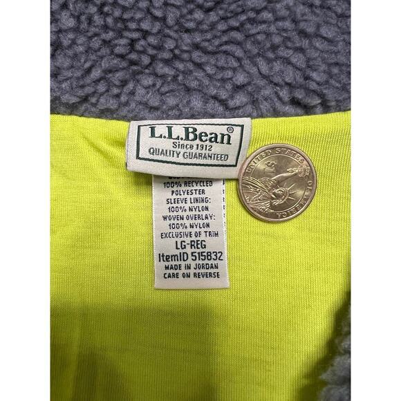 L.L. Bean Women’s Sherpa Fleece Jacket - Two Tone Button Up - size L - Picture 8 of 9